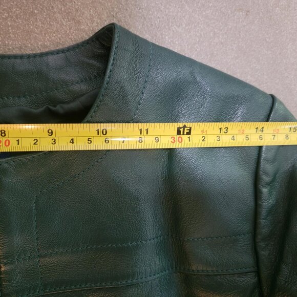 Classic Design Pendleton Sheep Leather Jacket Forest Green Size Small - Picture 9 of 12